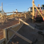 first wall of foundation forms