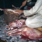 chef cuts mutton