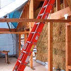 and a work area in bad weather