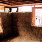 inside of bale wall