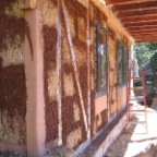 our first mudded wall