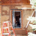 window trim & burlap